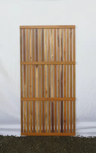 Product image of the product “bamboo weave fence with laminated surround finished with 2 coats of pu ”